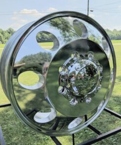4) 17"X6.5 DODGE RAM 3500 8 LUG "ALCOA STYLE" DUALLY POLISHED WHEELS NEW W/LUGS