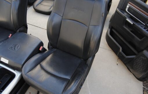 14-18 Ram Laramie Seats Leather Electric Front Rear Console Shifter Panels Set - Image 2