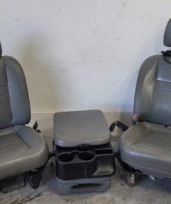 2006-2009 Ram 2500-3500 Gray Leather Front Seats w/Center Console/Jump Seat