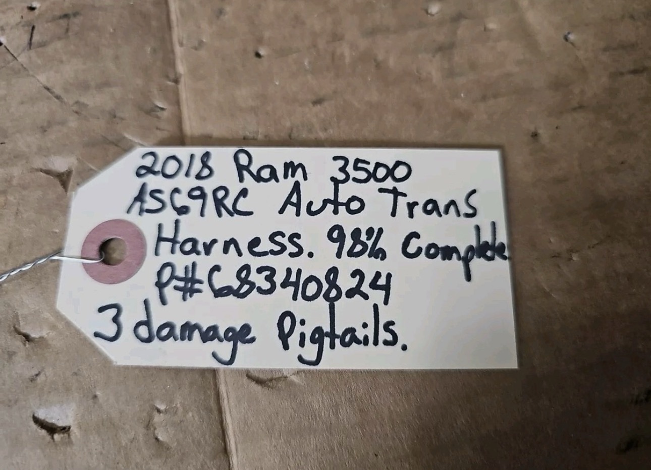 2018 Ram 3500 6.7L Cummins AS69RC AISIN Transmission Harness 98% Complete - Image 4